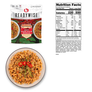 ReadyWise Switchback Spicy Asian Style Noodles 2.5 Servings 5.6 Oz 12 PACK