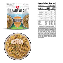 Load image into Gallery viewer, ReadyWise 2.5 Servings Trailhead Noodles &amp; Beef 5.6 Oz 10 PACK
