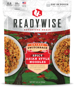 ReadyWise Switchback Spicy Asian Style Noodles 2.5 Servings 5.6 Oz 12 PACK