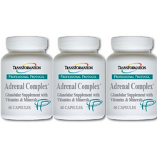 Load image into Gallery viewer, Transformation Enzymes Adrenal Complex Synergistic Formula 60 Caps, 3-pack, dietary supplement.
