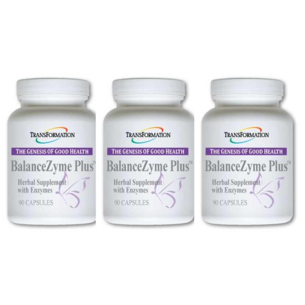 Transformation Enzymes BalanceZyme Plus Herbal Supplement 90 Capsules 3 Pack