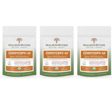 Load image into Gallery viewer, Real Mushrooms Cordyceps Mushroom Extract Bulk Powder  60 Gm RM-CORDYPWD 3 PACK
