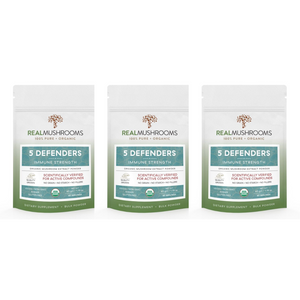 Real Mushrooms 5 Defenders Organic Mushroom Bulk Powder 45 GM RM-5DEFPWD 3 PACK