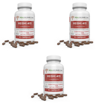 Load image into Gallery viewer, Real Mushrooms Lions Reishi 415 90 Capsules RM-REISHI 415 3 PACK
