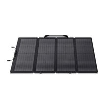 Load image into Gallery viewer, EcoFlow DELTA Max 2000 Power Station with 220W solar panel, dual charging capability.
