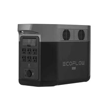 Load image into Gallery viewer, EcoFlow DELTA Max 2000 Power Station with two 220W solar panels for rapid dual charging and home emergency backup.
