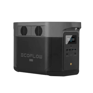 EcoFlow DELTA Max 2000 Power Station with display screen and multiple ports.