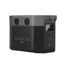 Load image into Gallery viewer, EcoFlow DELTA Max 2000 Power Station with 220W Solar Panels for home backup and rapid charging.
