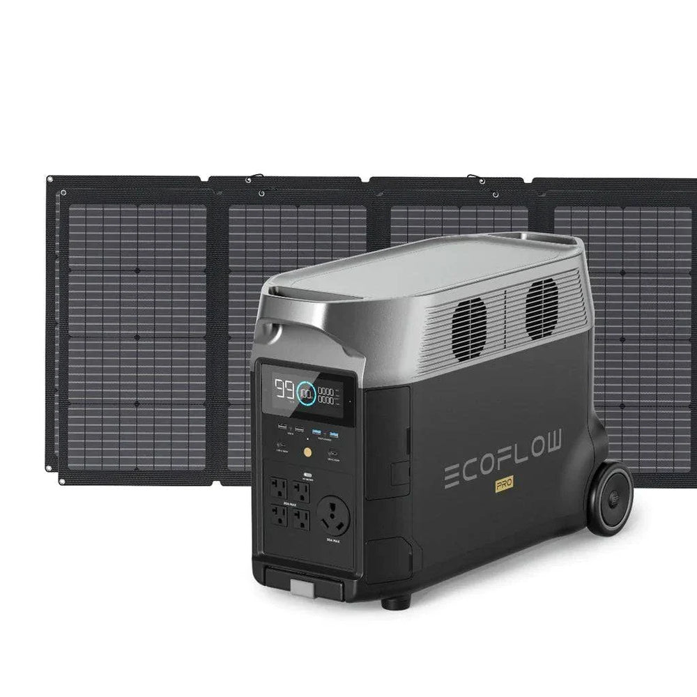 EcoFlow DELTA Pro 3600W with Two 220W Solar Panel Kit for Home Backup and Portable Power Solutions