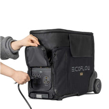 Load image into Gallery viewer, EcoFlow DELTA Pro Bag waterproof cover protecting power station, easy access to outlets.
