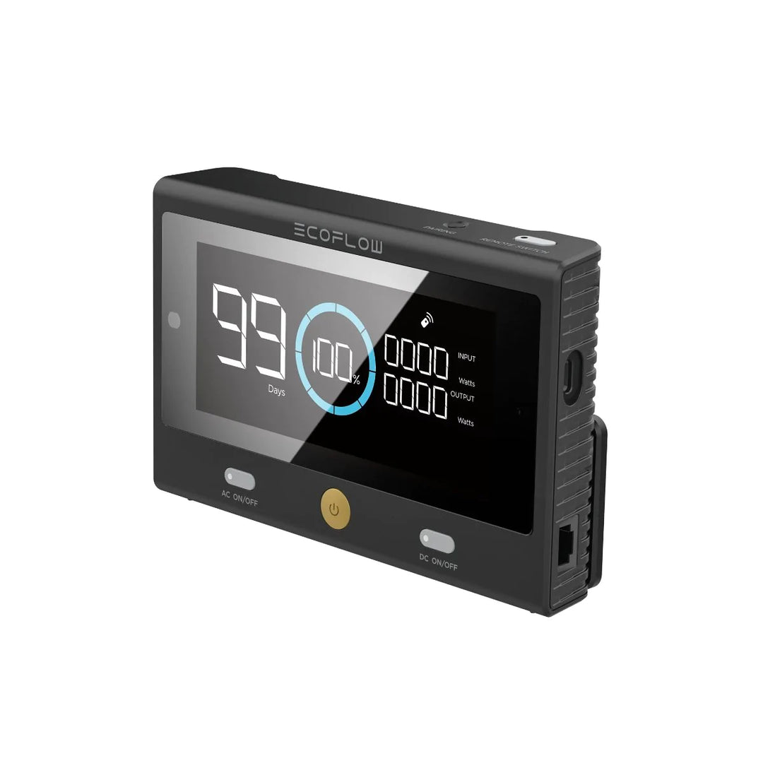 Control remoto EcoFlow DELTA Pro para monitorizar centrales eléctricas con Bluetooth