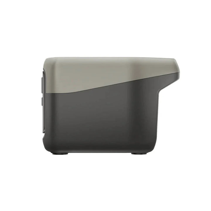 EcoFlow RIVER 2 portable power station side view, lightweight and compact design for easy off-grid power.