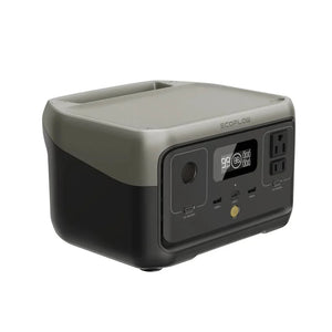 EcoFlow RIVER 2 Portable Power Station, lightweight design, multiple charging options, and app control.