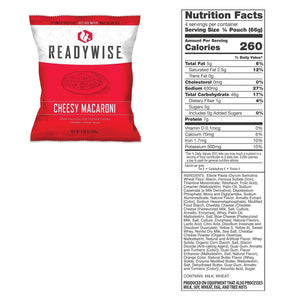 ReadyWise 60 Servings Emergency Food Supply Ready Grab Bag 25 YEAR SHELF LIFE