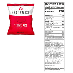 ReadyWise 60 Servings Emergency Food Supply Ready Grab Bag 25 YEAR SHELF LIFE