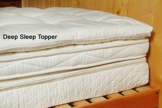 Cubrecolchón acolchado Holy Lamb Organics Natural Deep Sleep, tamaño King (Nueva California)