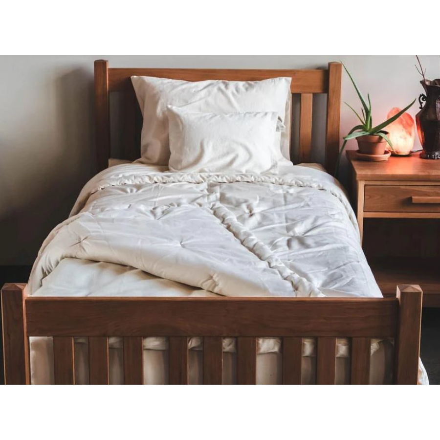Edredón Holy Lamb Organics de lana premium orgánica extra cálido nuevo estándar TWIN