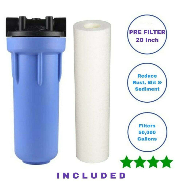 Whole House CITY Water Filter 1 Mil Gal + Conditioner Tank UV Post + Pre Filter