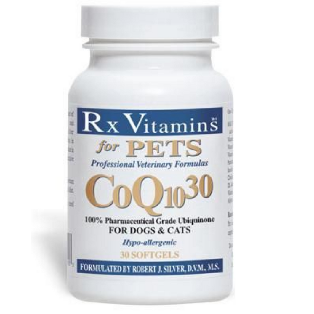 Rx Vitamins For Pets CoQ10 30 Gels Caps Veterinary For Dog & Cat COQ79