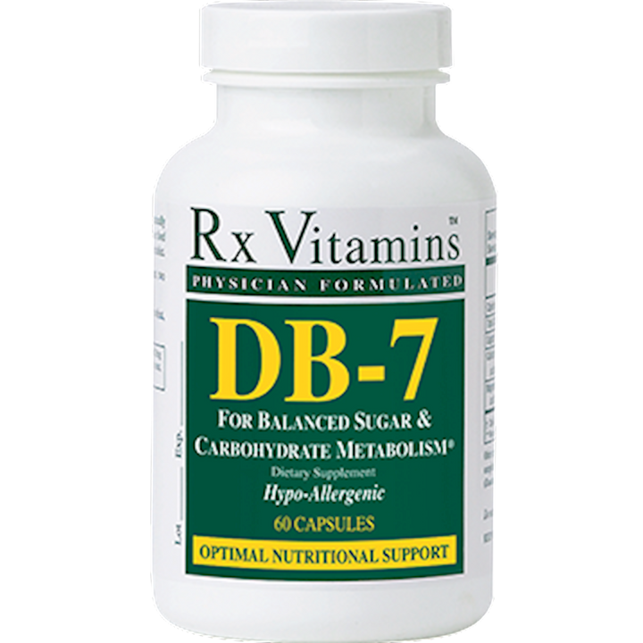 Vitaminas Rx DB 7 60 cápsulas para apoyar el metabolismo de los carbohidratos y los azúcares