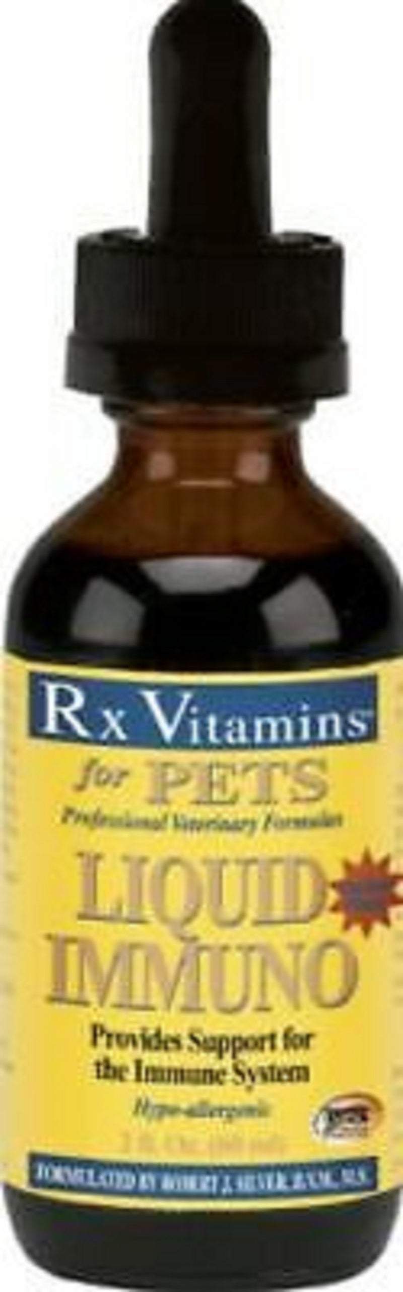 Rx Vitamins Liquid Immuno Chicken Flavor 2 Oz Immune Support for Dogs and Cats