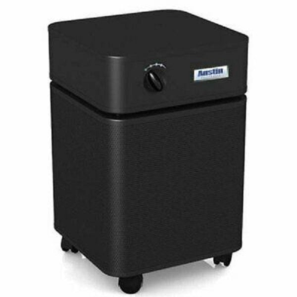Máquina para alergias Austin Air Standard HEGA HM405 O4% negra, 220 voltios, 1500 pies cuadrados