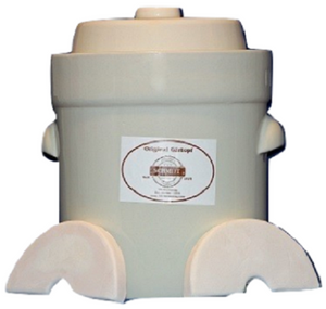 Schmitt German Fermenting Crock Pot Includes Stones & Lid White