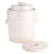 Load image into Gallery viewer, Schmitt German Fermenting Crock Pot Includes Stones &amp; Lid White
