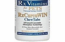 Load image into Gallery viewer, Rx Vitamins for Pets Rx CurcuWIN ChewTabs, 90 Chewable Tablets, 3 Pack for Cats and Dogs.
