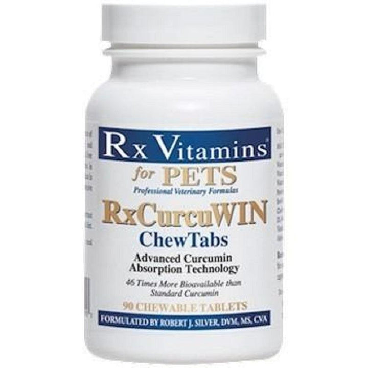 Rx Vitamins For Pets Rx CurcuWIN 90 Chewable Tablets For Cats and Dogs